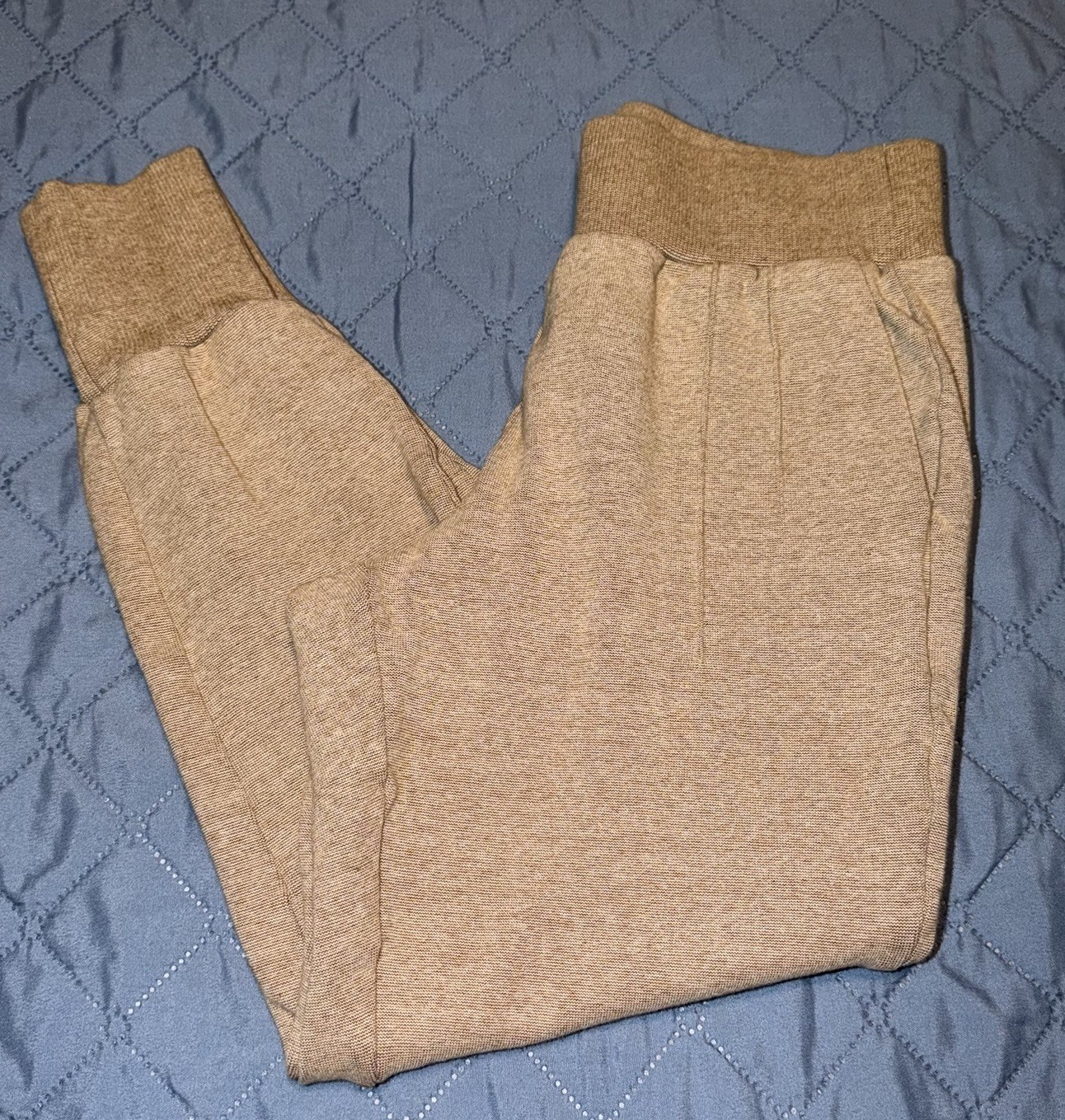 Varley Amberley Ribbed Pique Jogger Pants Biscuit Beige Women’s Size-XS