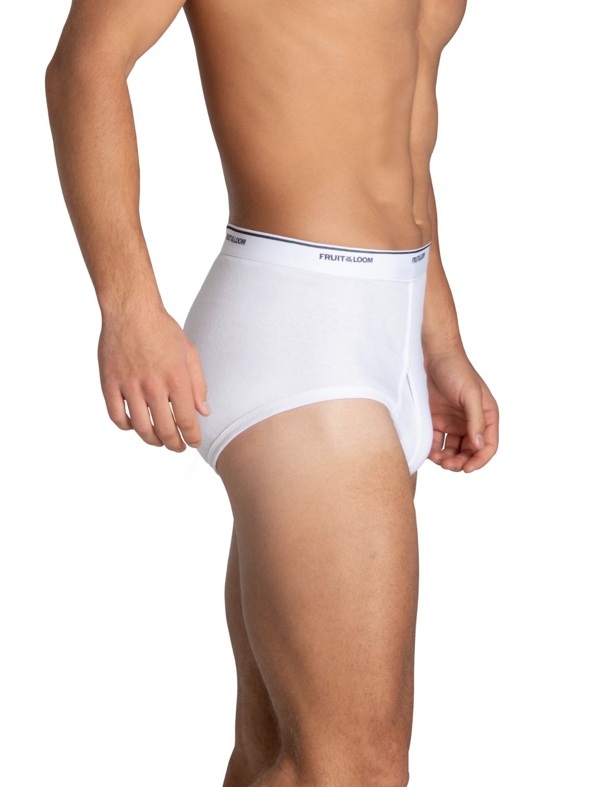 Fruit of the Loom Men’s White Briefs Underwear, 10- Pack, Size S to 2XL