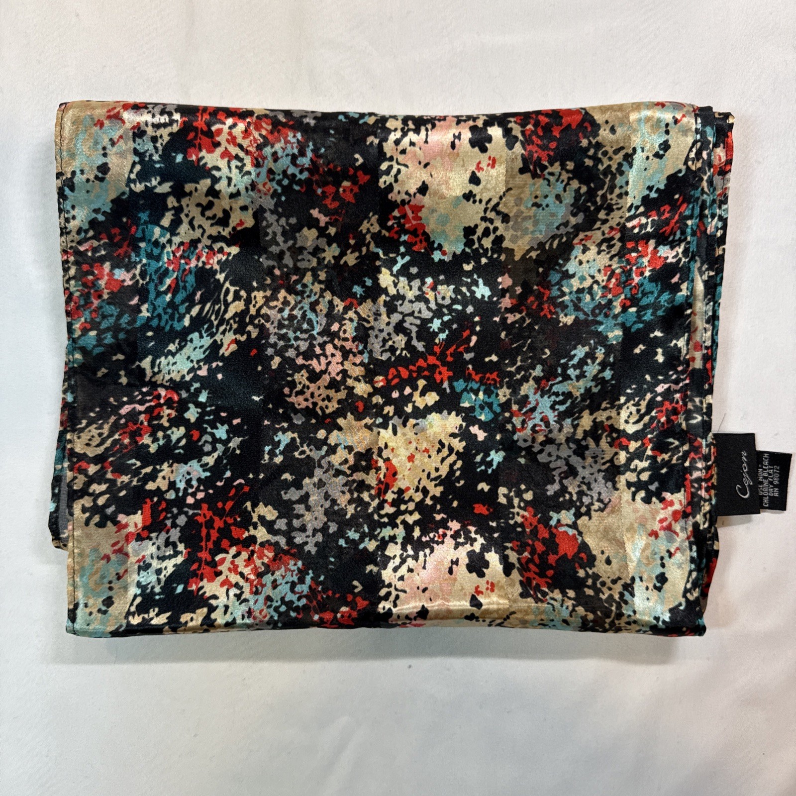 Cejon Black Multi Confetti Floral Lightweight, Scarf Wrap