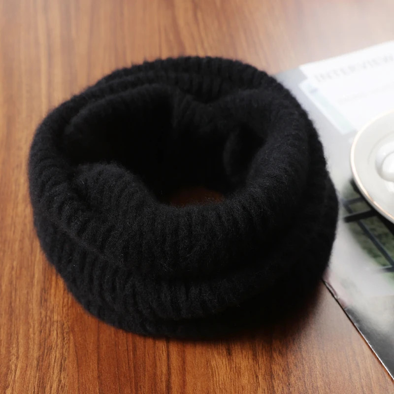 100%Wool Ring Scarf for Women&Men Autumn Winter Soft Warm Cashmere Scarves