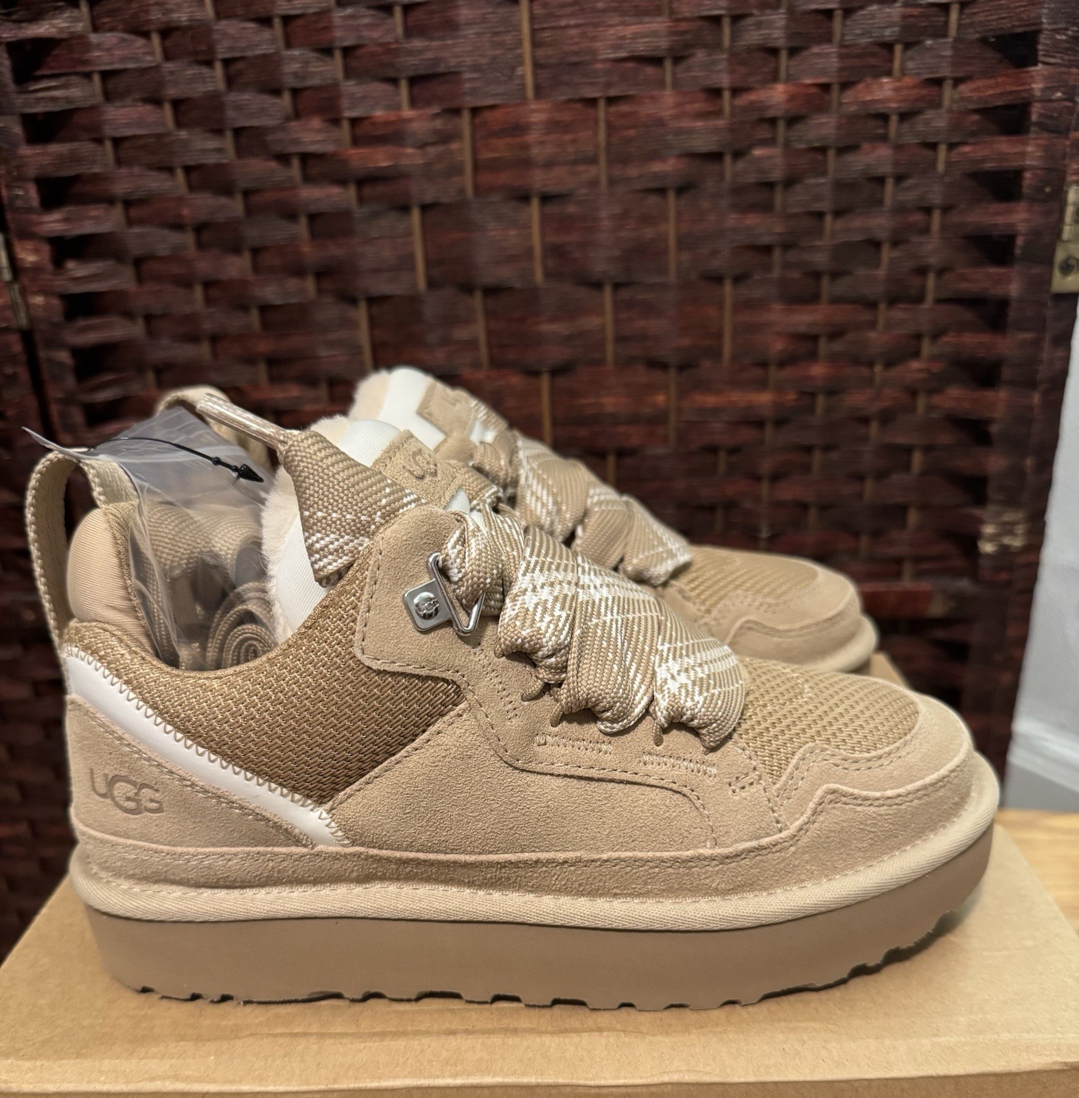 UGG Lowmel Sand Lace-up Sneaker Booties/Women’s Size 6