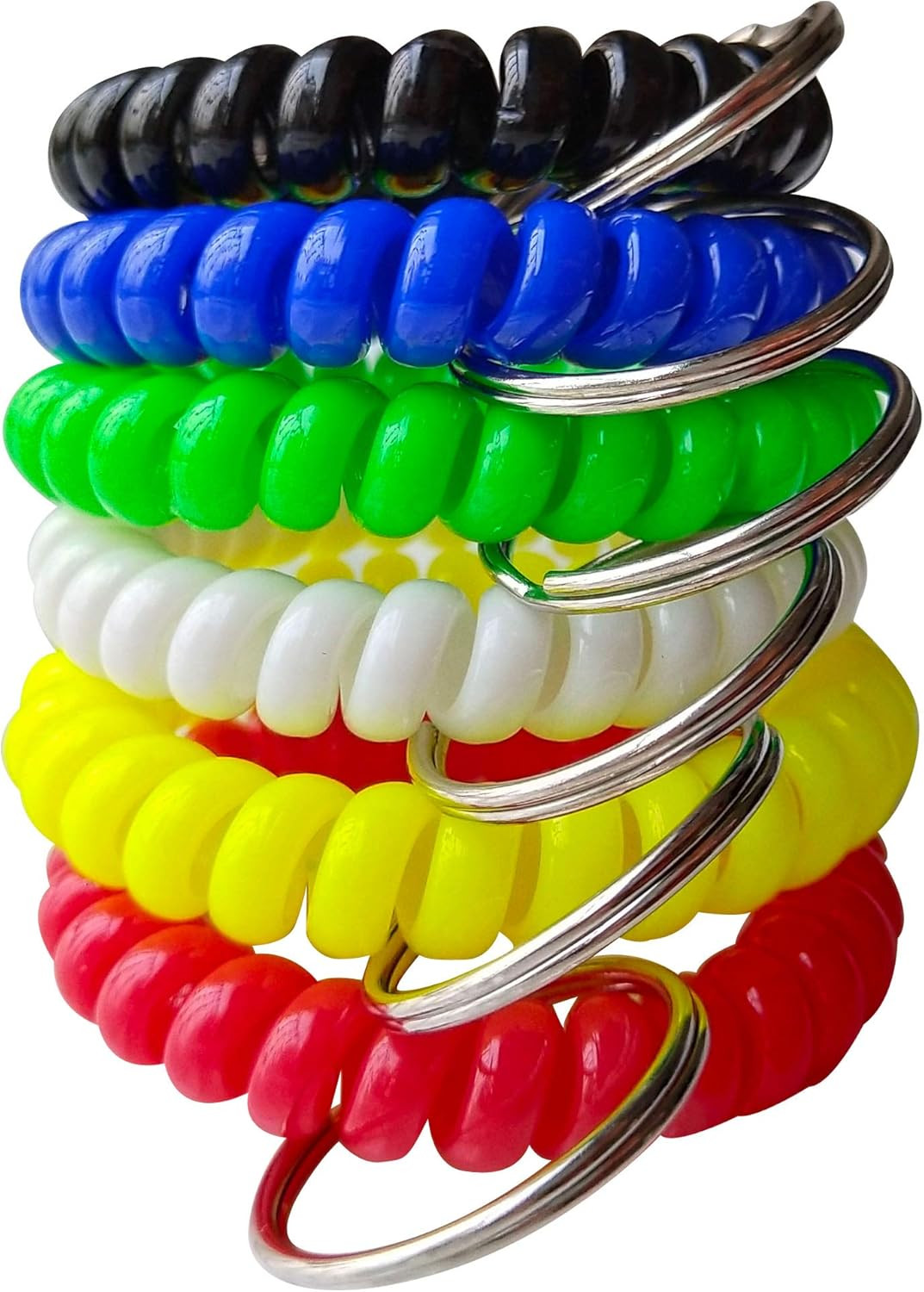 Wrist Keychain – Spring Spiral Stretch Coil Wristband Key Ring Key Chain, for Gy
