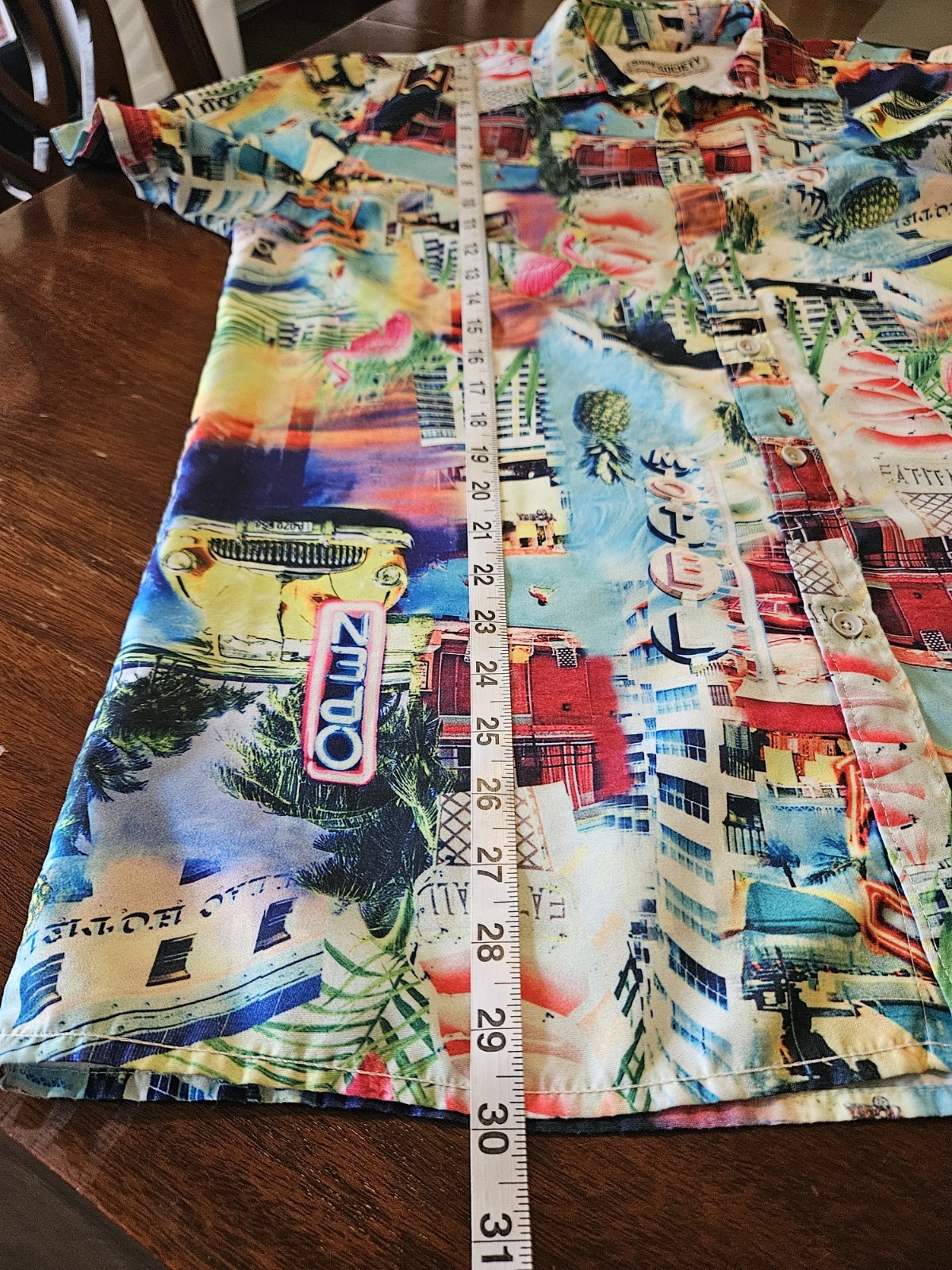 Surf Society Men’s Shirt Sz XL Button-Down Coastal Tropical Casual Fishing Beach