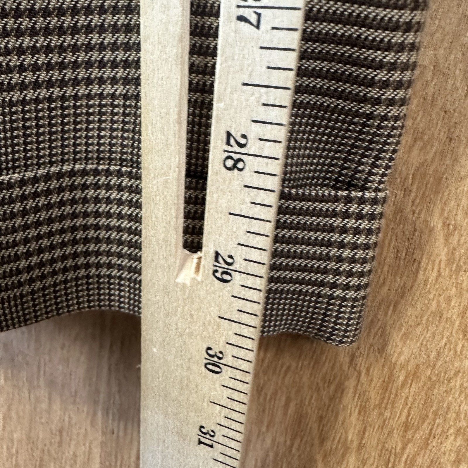 vtg Polo Ralph Lauren Pants Mens 32×30 Brown Prince of Wales Check Cotton Pleat