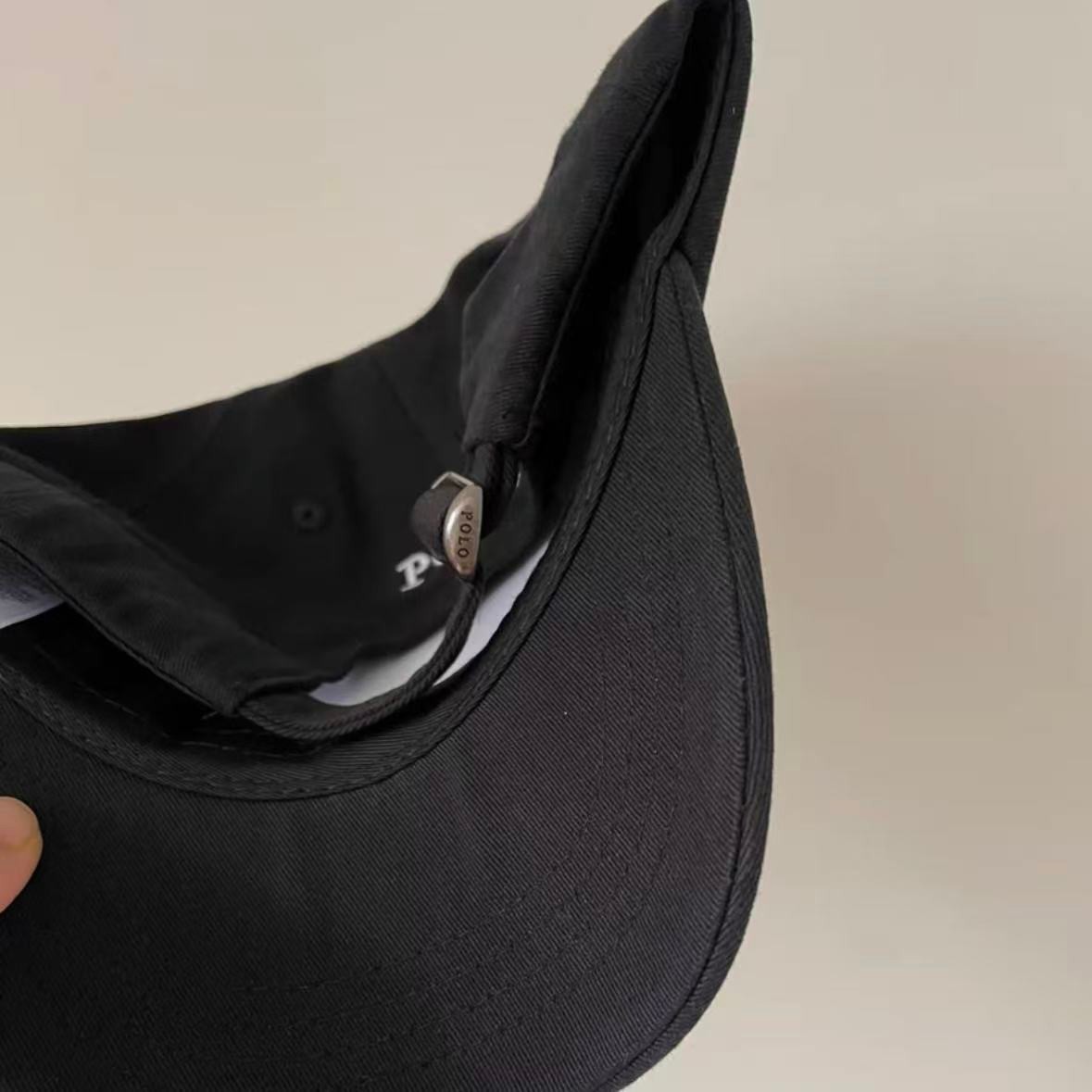 Ralph Lauren black baseball cap with the classic pony logo