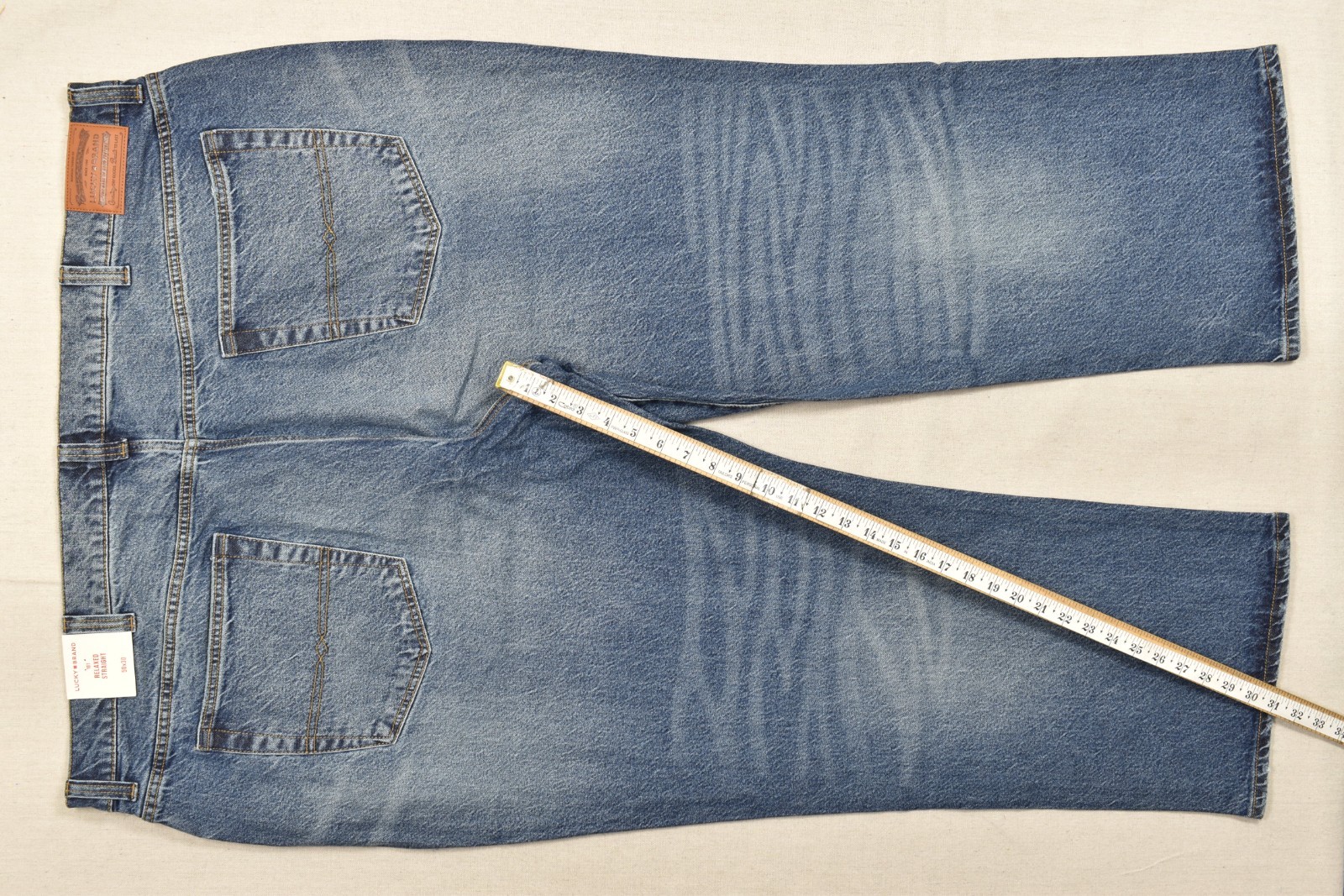 Lucky Brand Men’s 181 Relaxed Straight Denim Jeans Langham Blue Size 50×30 NEW