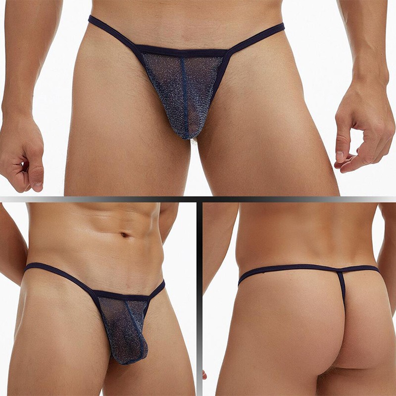 4 Pack Lot Men Underwear T-Back G-String Briefs Sexy Low Rise Thongs Underpants