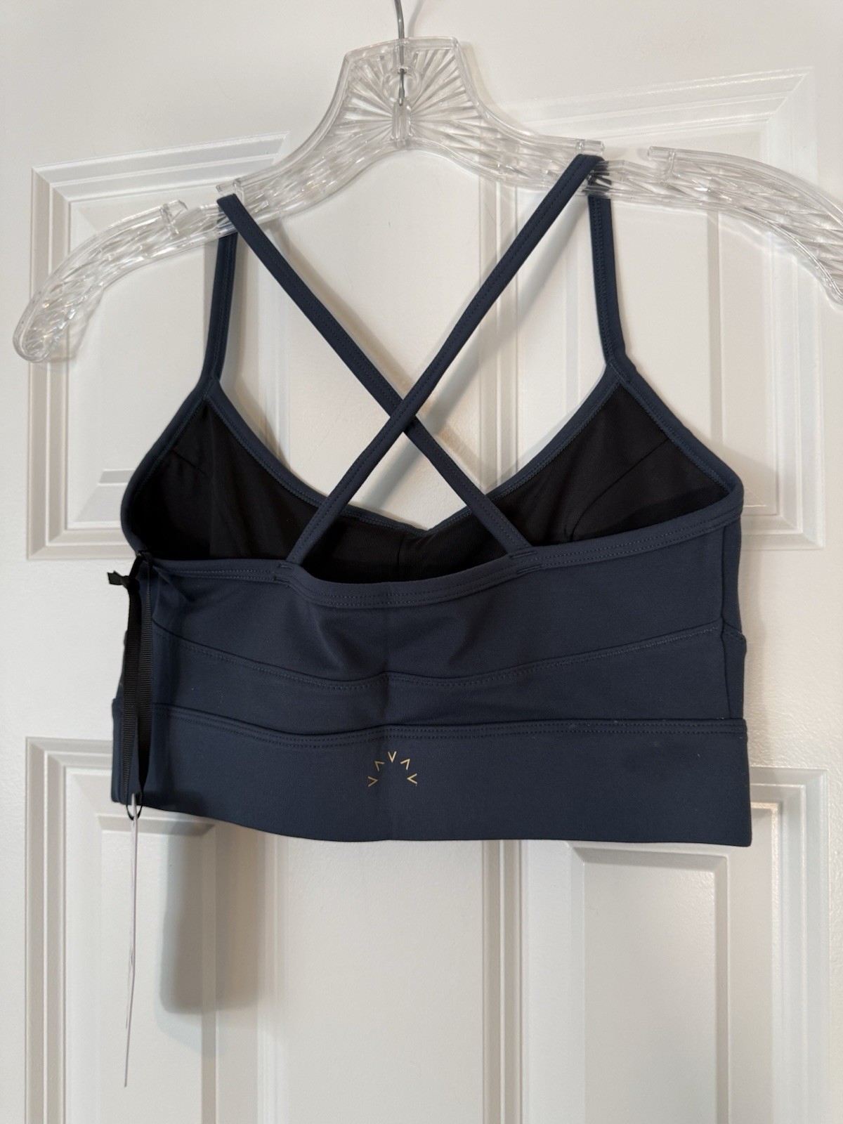 Varley Always Irena Navy Solid Crossback Wireless Pullover Sports Bra S A