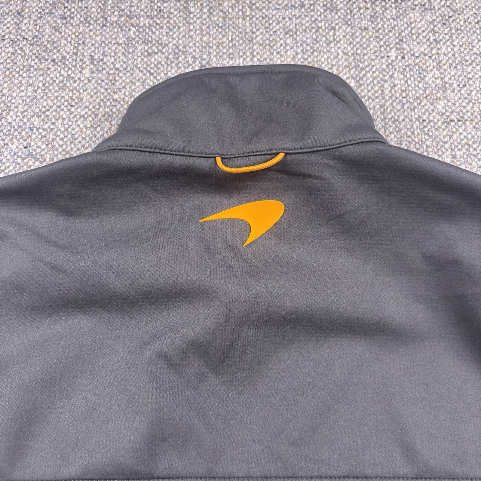 McLaren Formula 1 Team Mens Softshell Vest Charcoal Grey Orange Hilton Sz S