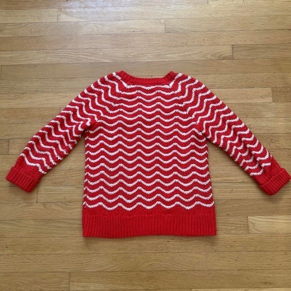 Gap Orange & White knit sweater, Women’s Small