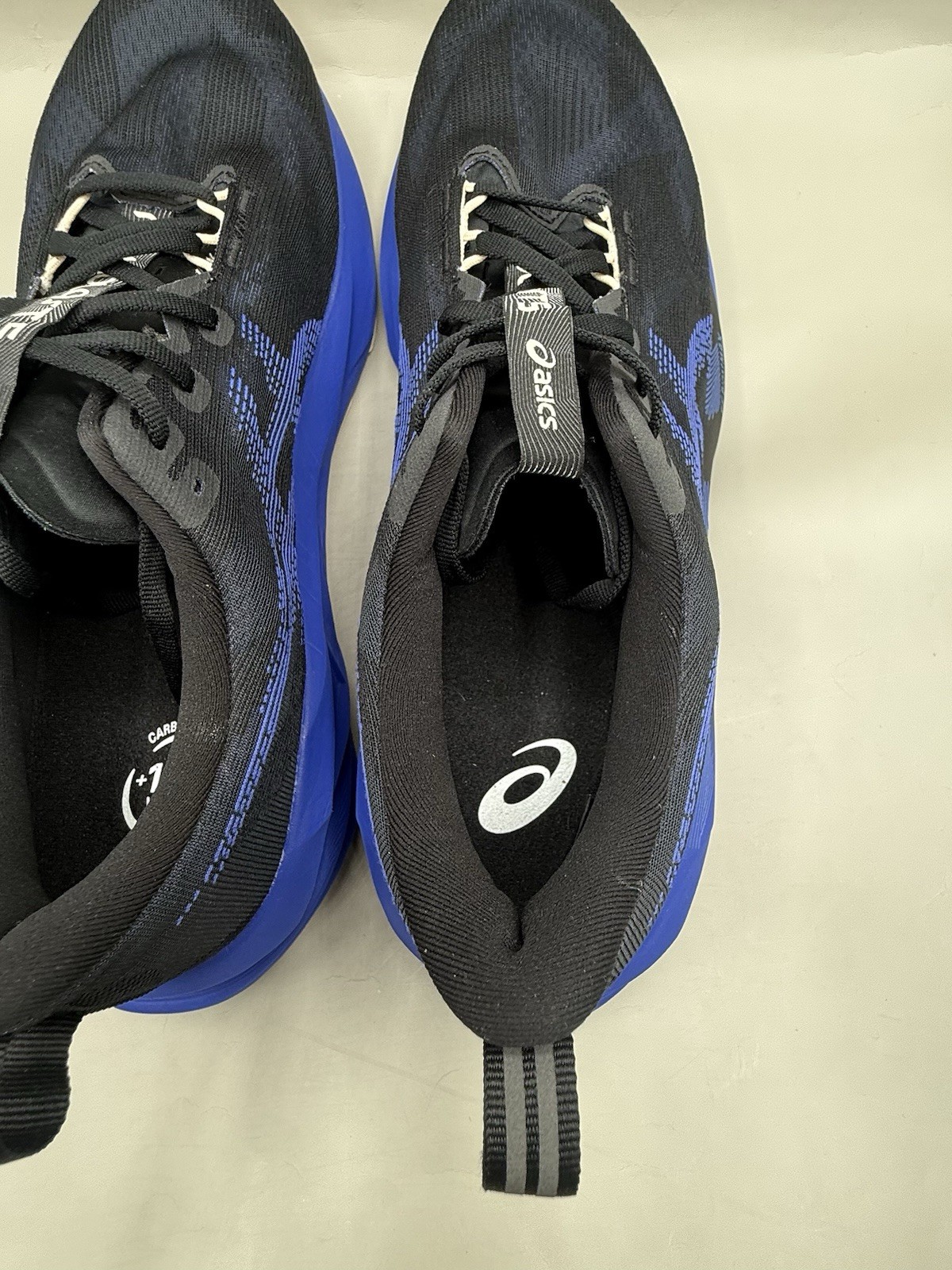Authentic Asics Novablast 5 Black Cobalt Burst Running Men Size 13 Clean