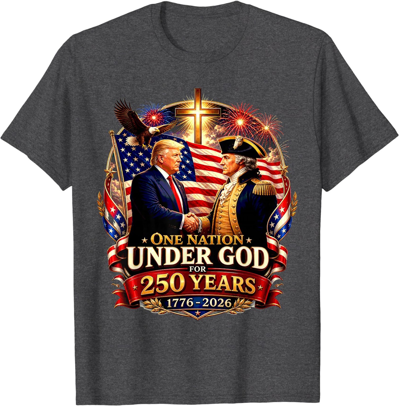 250 Years America Anniversary 250th Trump Washington T-Shirt