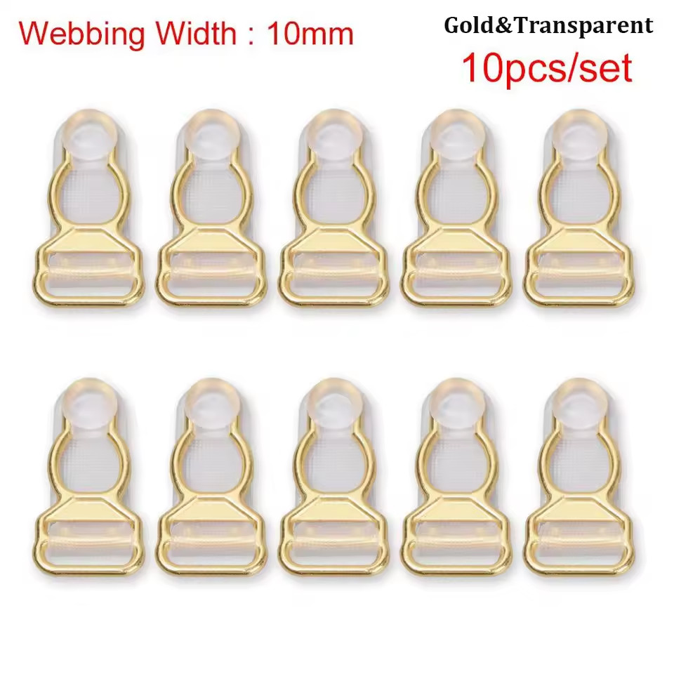 10pcs 10/12mm Garter Clips Corset Suspender Stocking Belt Buckles