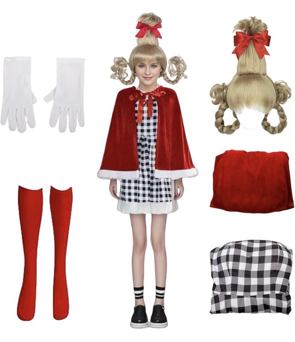 Cindy Lou Who 6 Pc.Costume-Adult Size XL NEW Christmas