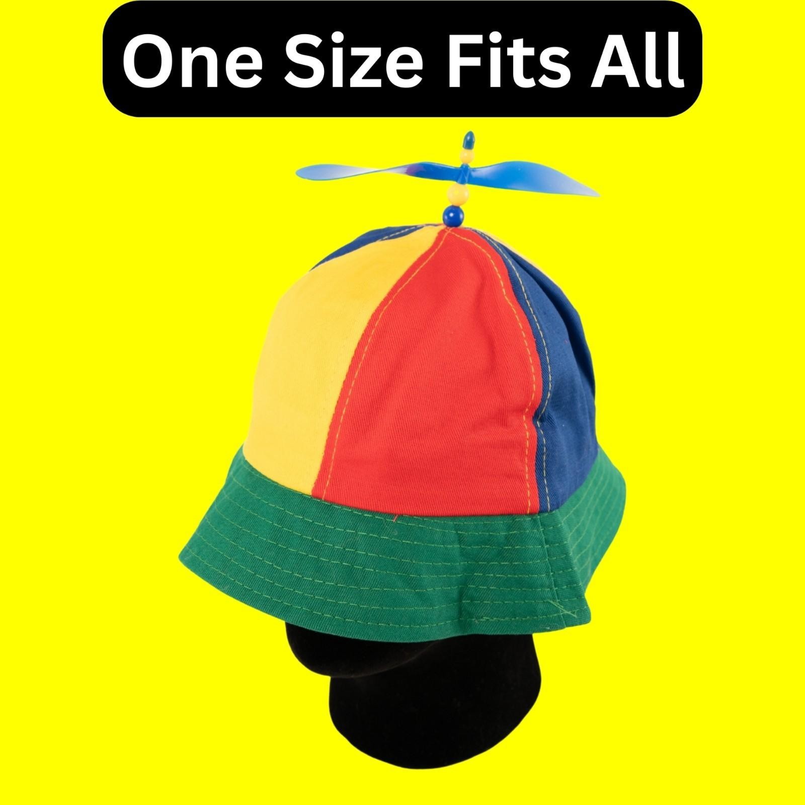 Rainbow Propeller Beanie Spinner Festival Party Cosplay Cap Adult Unisex Hat