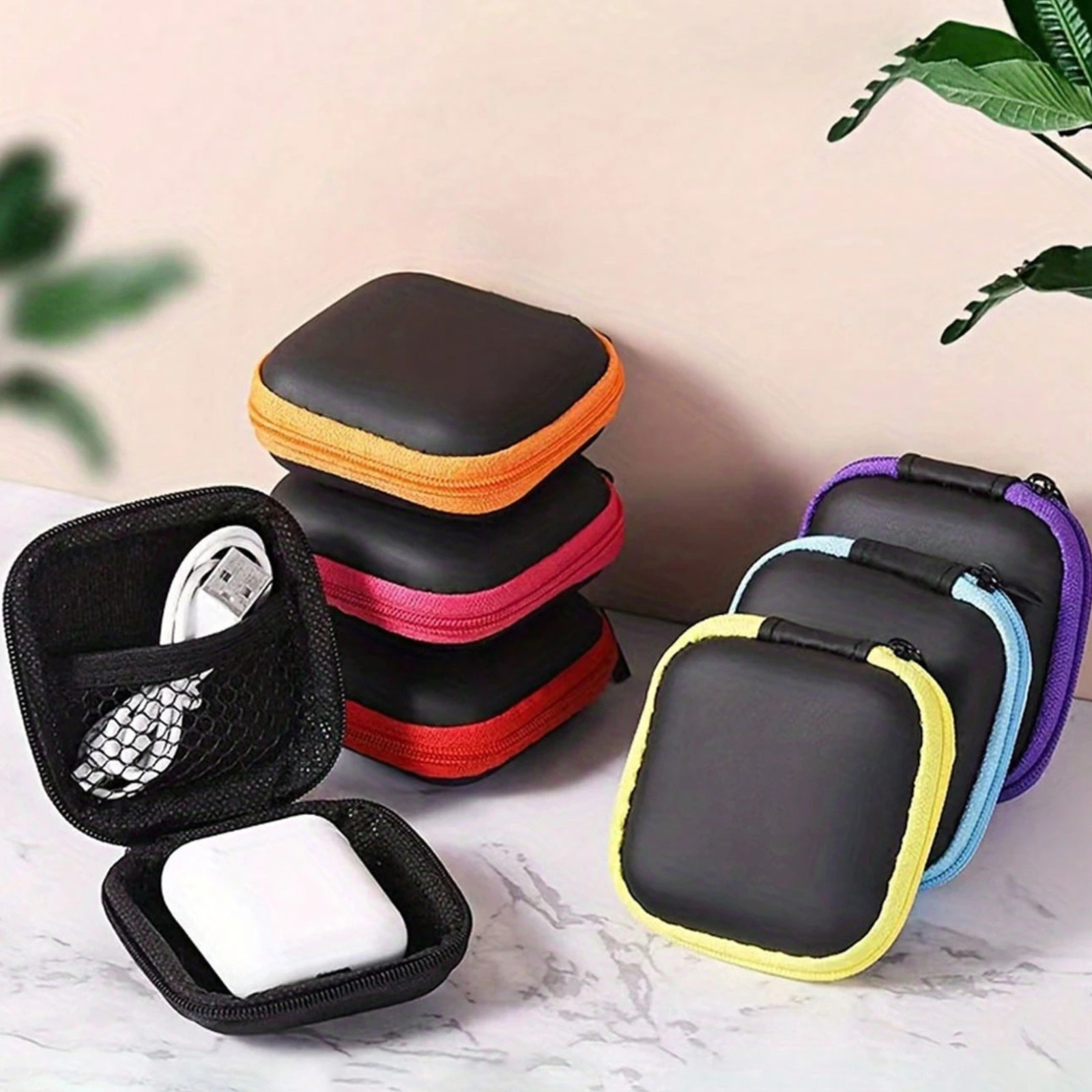 Headphone Bag Data Cable Storage Mini Coin Storage Bag Multi-uses Cosmetic Bag
