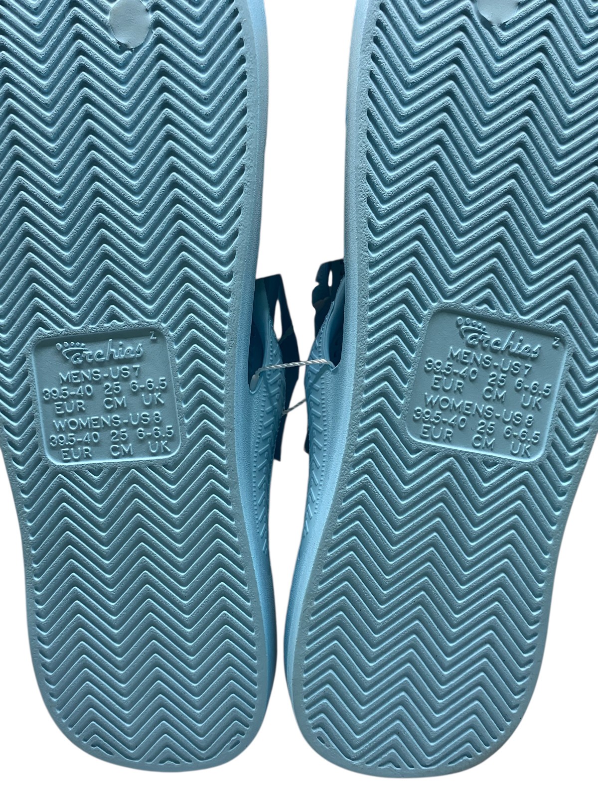 Archies Arch Support Thong Flip Flops NWT Unisex-Blue- M7/W8- M6/W7