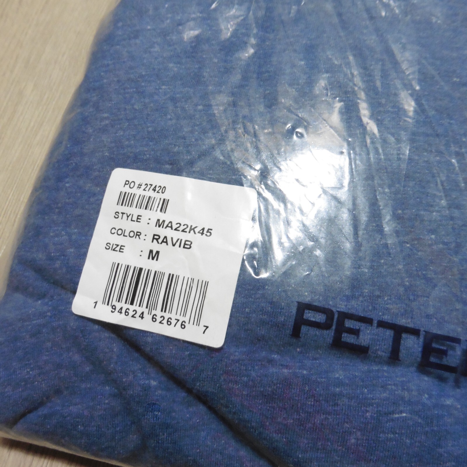 PETER MILLAR Mens M MEDIUM HOODIE LAVA WASH RAVINE BLUE PULLOVER SWEATSHIRT