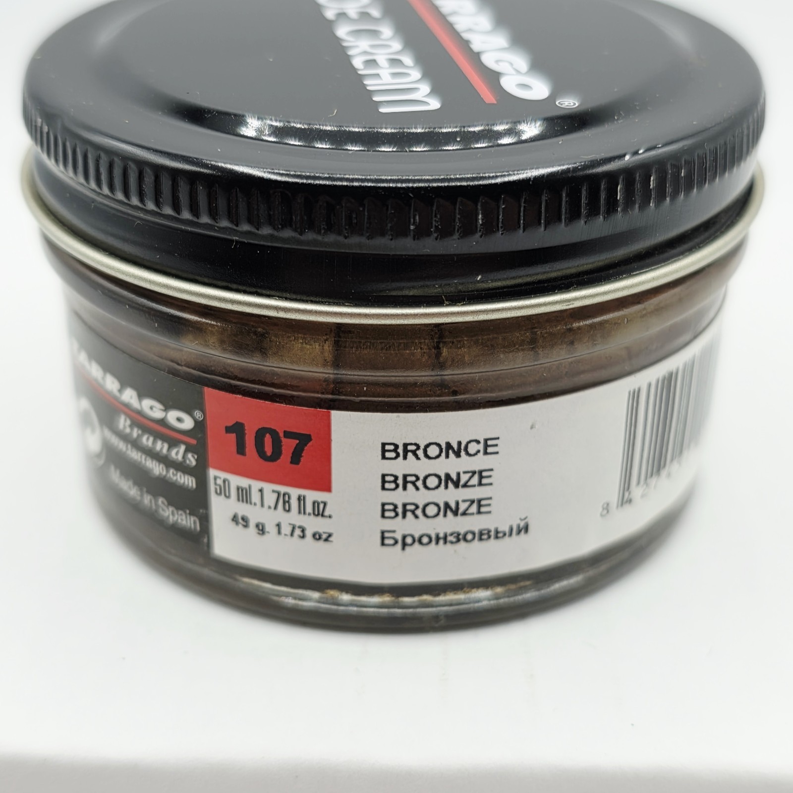 Tarrago Shoe Polish # 107 Bronze Cream Leather Protector 1.76 oz. 50ml Boot