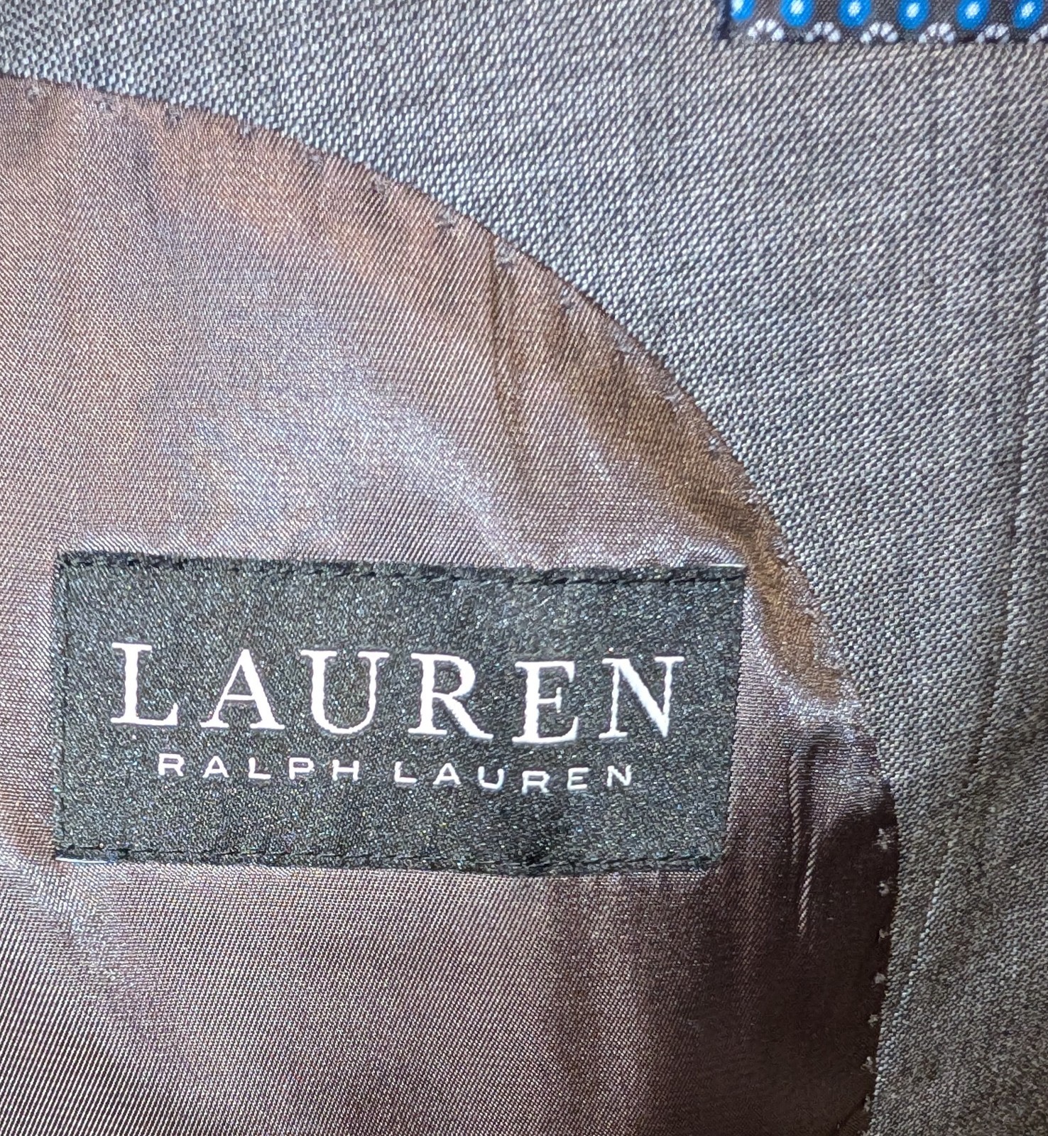 Lauren Ralph Lauren Suit Mens 52R Pant 48×28 Gray Stretch Wool Black Label