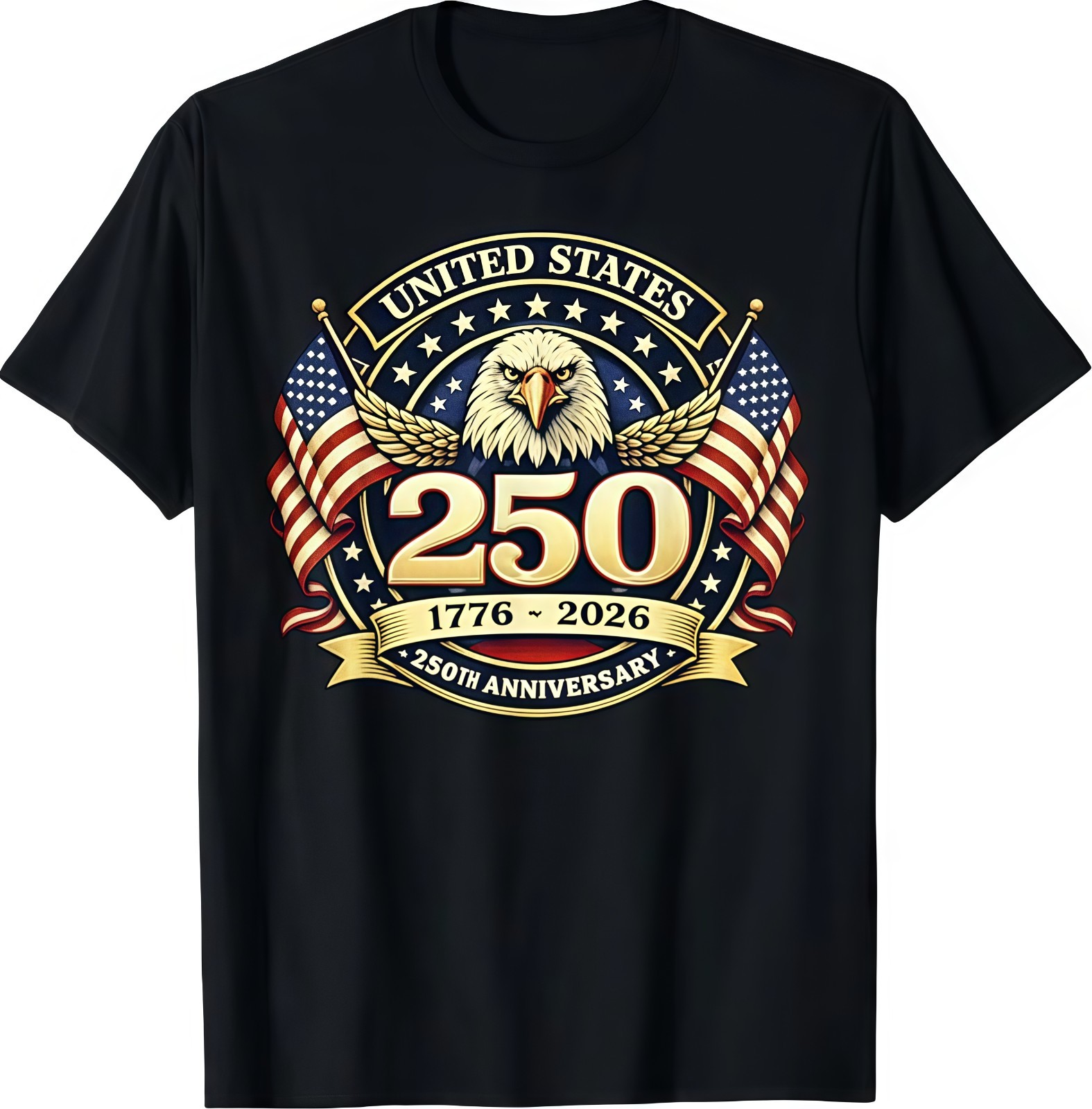 USA 250th Anniversary 250 Years Stars Stripes Patriotic Gift Unisex Tee