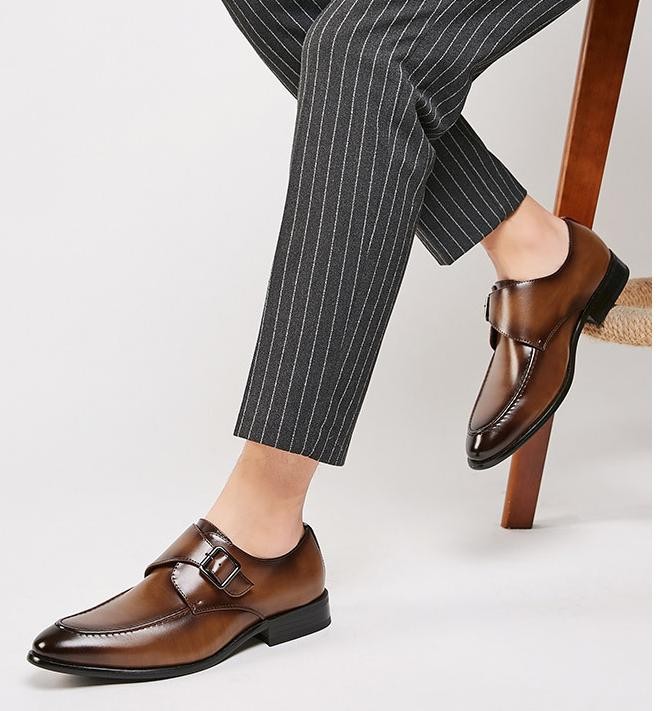 Mens Faux Leather Buckle Oxfords Outdoor Wedding Dress Business Party Prom Shoes