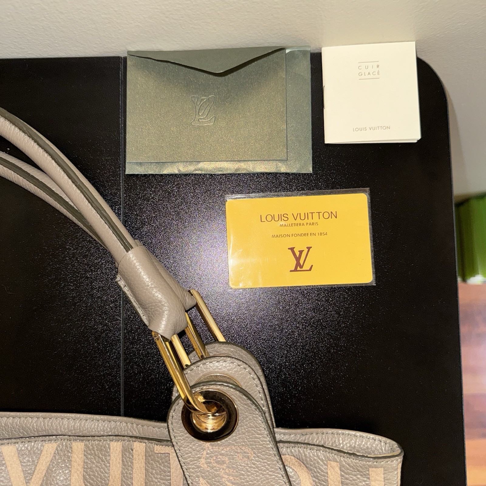 LOUIS VUITTON Limited Edition Green / Tan Leather Paris Souple Wish GM Bag 2008