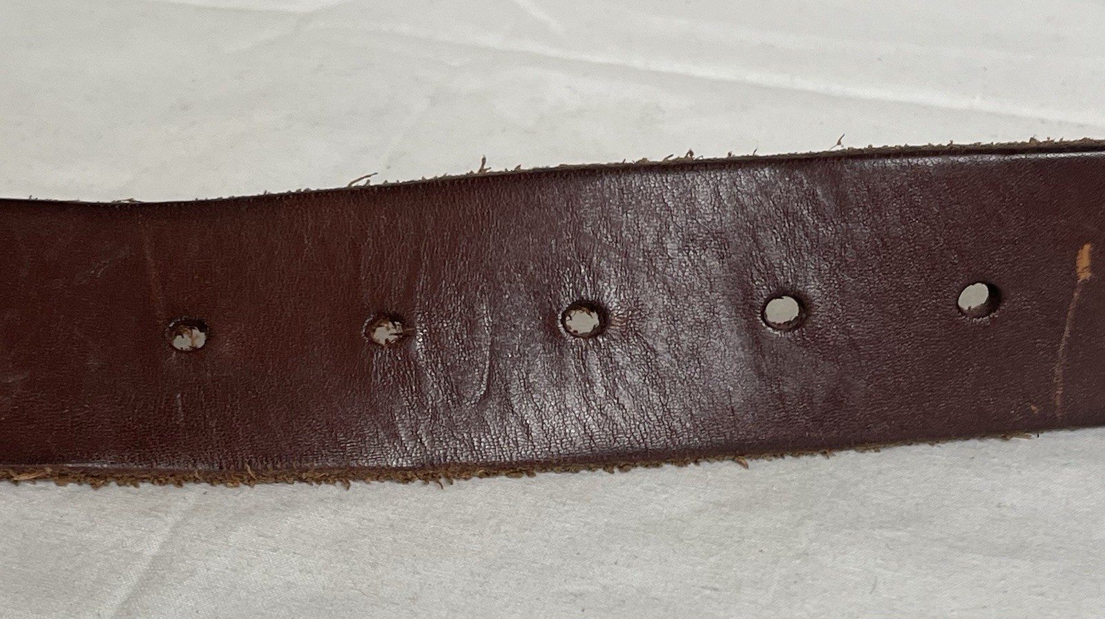 90s Gap Genuine Leather Belt Womens Sz M/34 Brown Brass Oval Buckle
