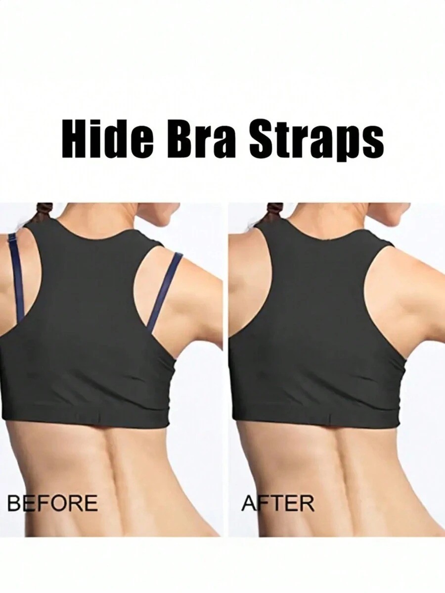 4/12PCS Invisible Bra Strap Clips Non-Slip Shoulder Buckle Multi-Style Bra Strap