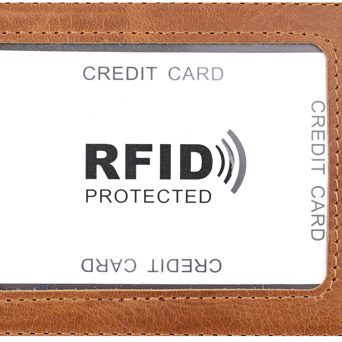 Mens Minimalist Money Clip Slim Bifold RFID Blocking Leather Front Pocket Wallet