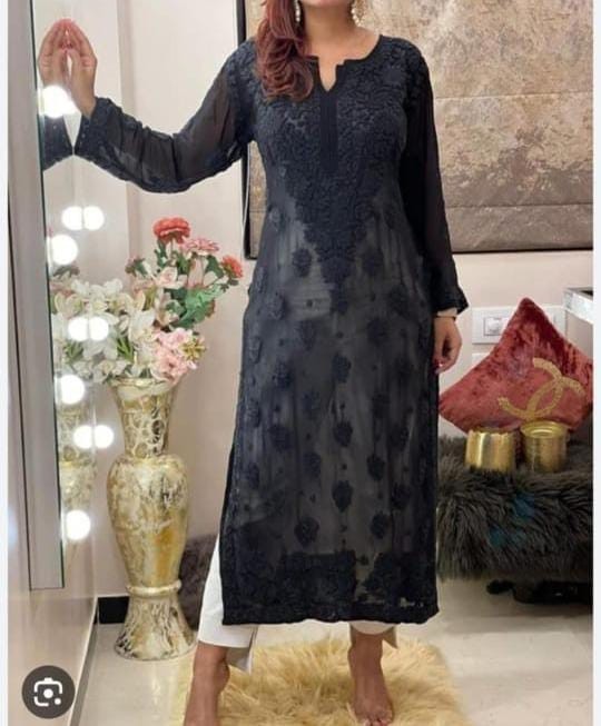 Premium Heavy Design Modal Kurti – Hand Embroidery with Ghas Patti Work | Dyeabl
