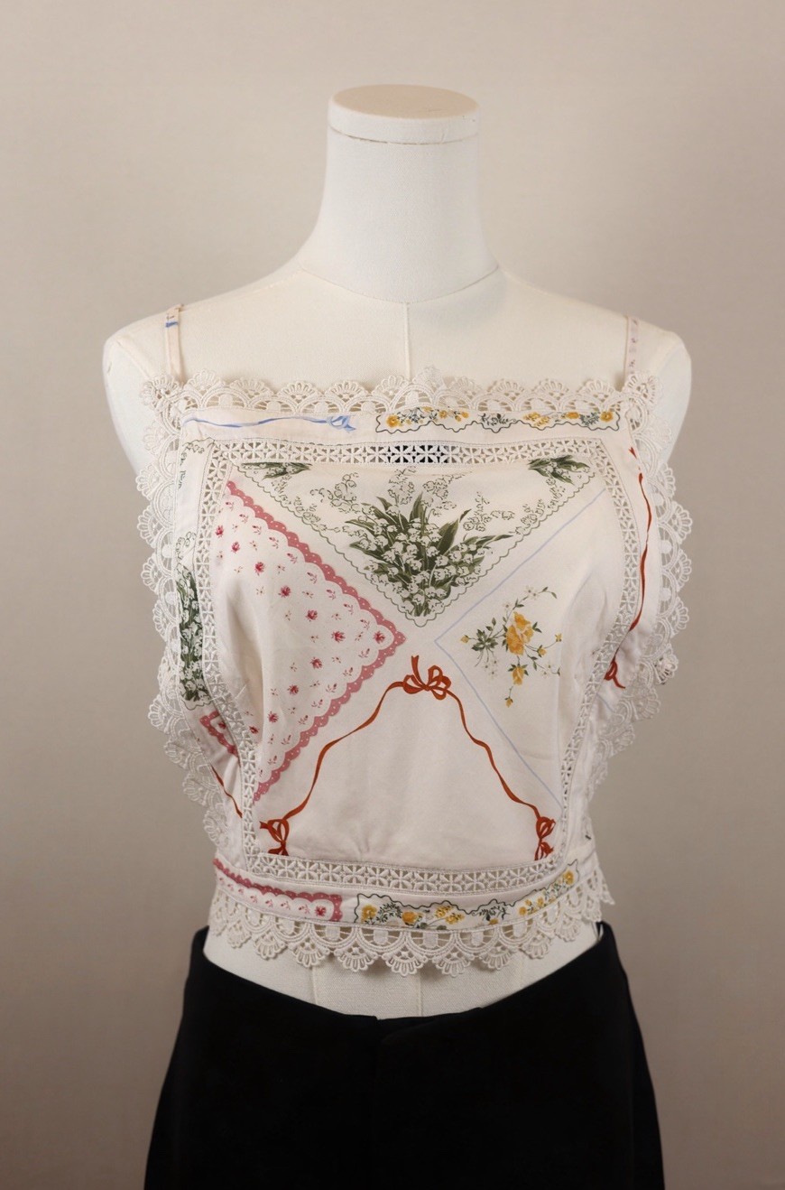 Reformation Meadow Top Nonna Print NWT Medium Sold Out Tie Back Organic Cotton