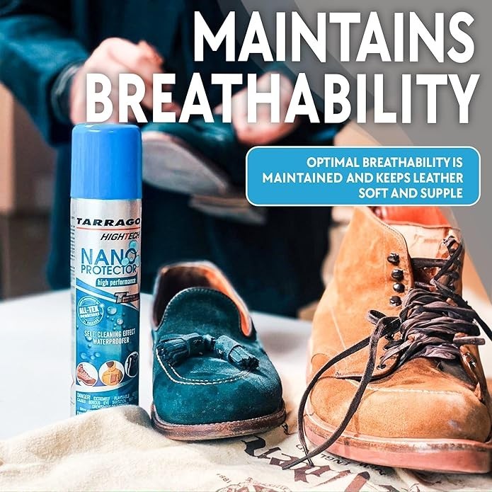 Tarrago Nano Shoe Protector Spray for Leather Suede Nubuck Textile Waterproofer