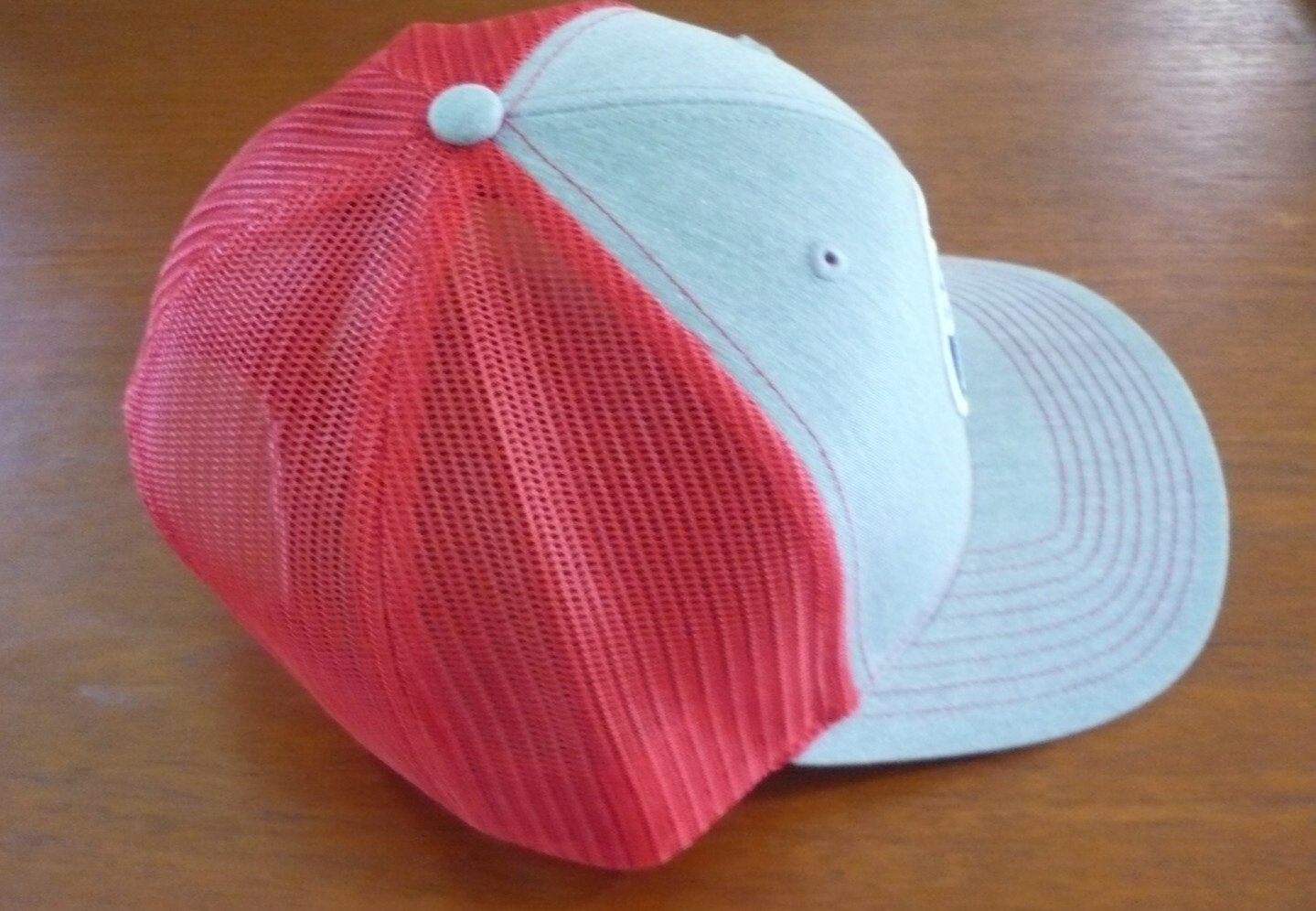 Unique Trucker Snapback Hat Cap Richardson 112 Red Grey Blue Logo Patch Mesh