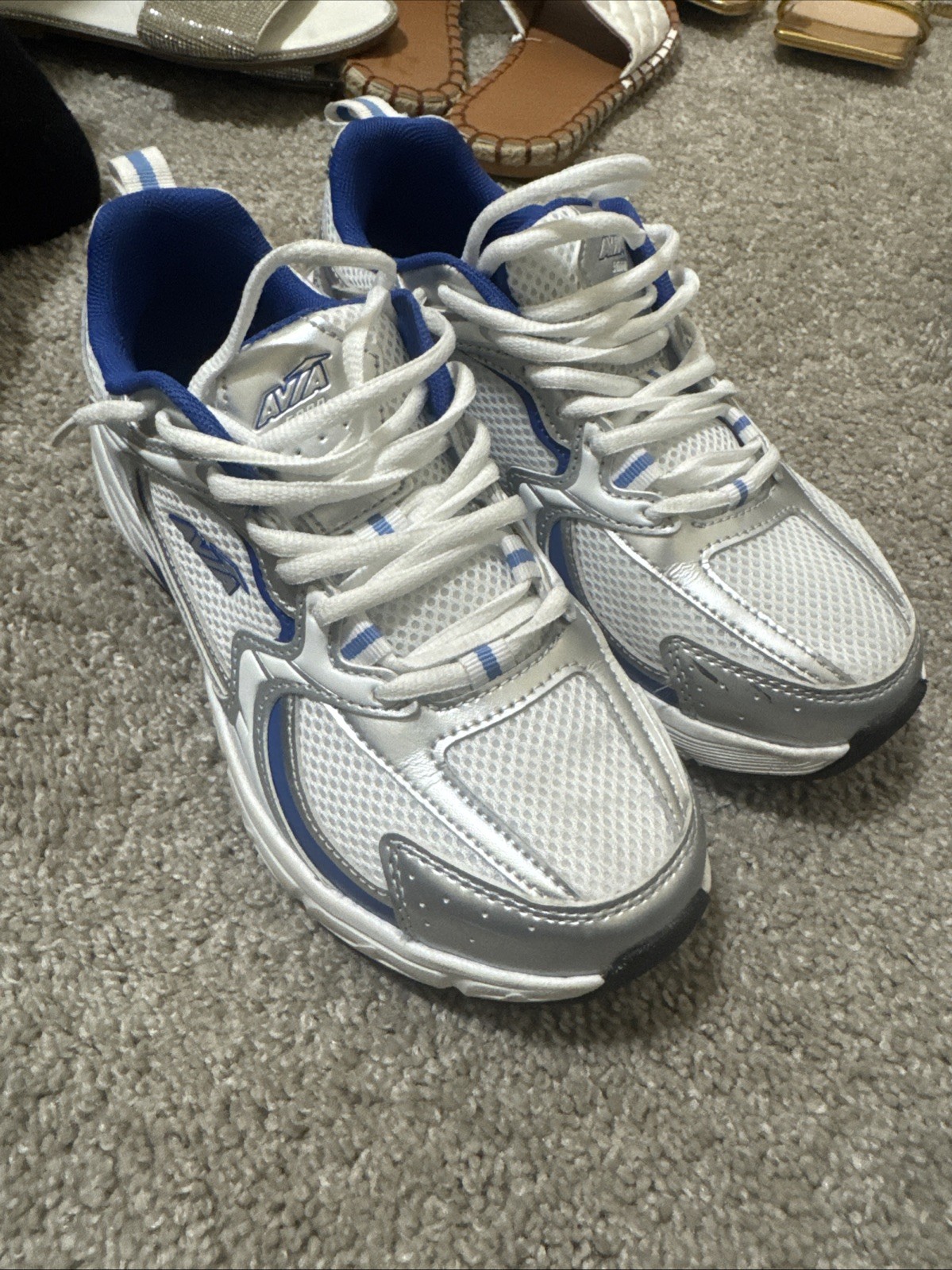 Avia 5000 Women’s Shoes Size 6.5 Breathable,Blue/White