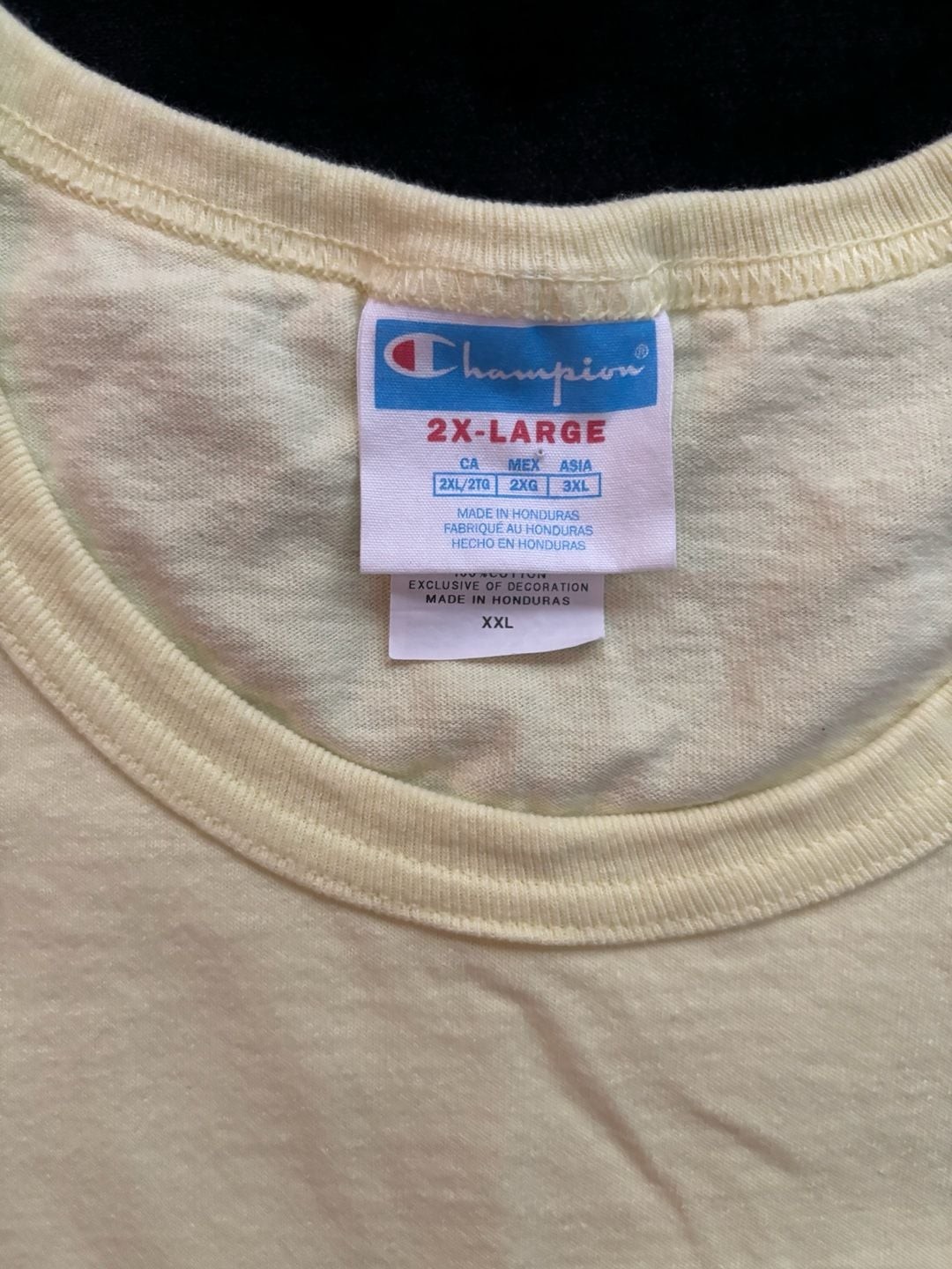 Champion Classic C Logo T-Shirt in Pale Yellow