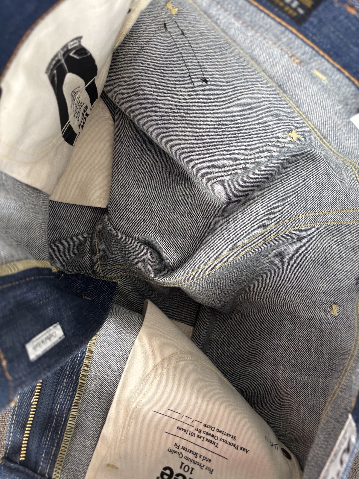 LEE Jeans 101 Japan Sanforized Selvedge Denim Made in Italy Men’s Size 36×32