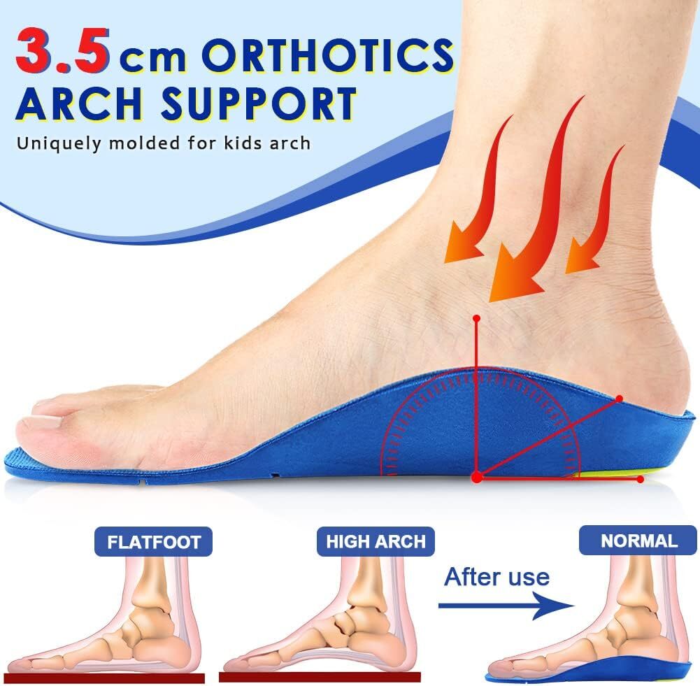 Kids Children Orthotics Insoles Correction foot Care Kid Flat Foot Arch Support