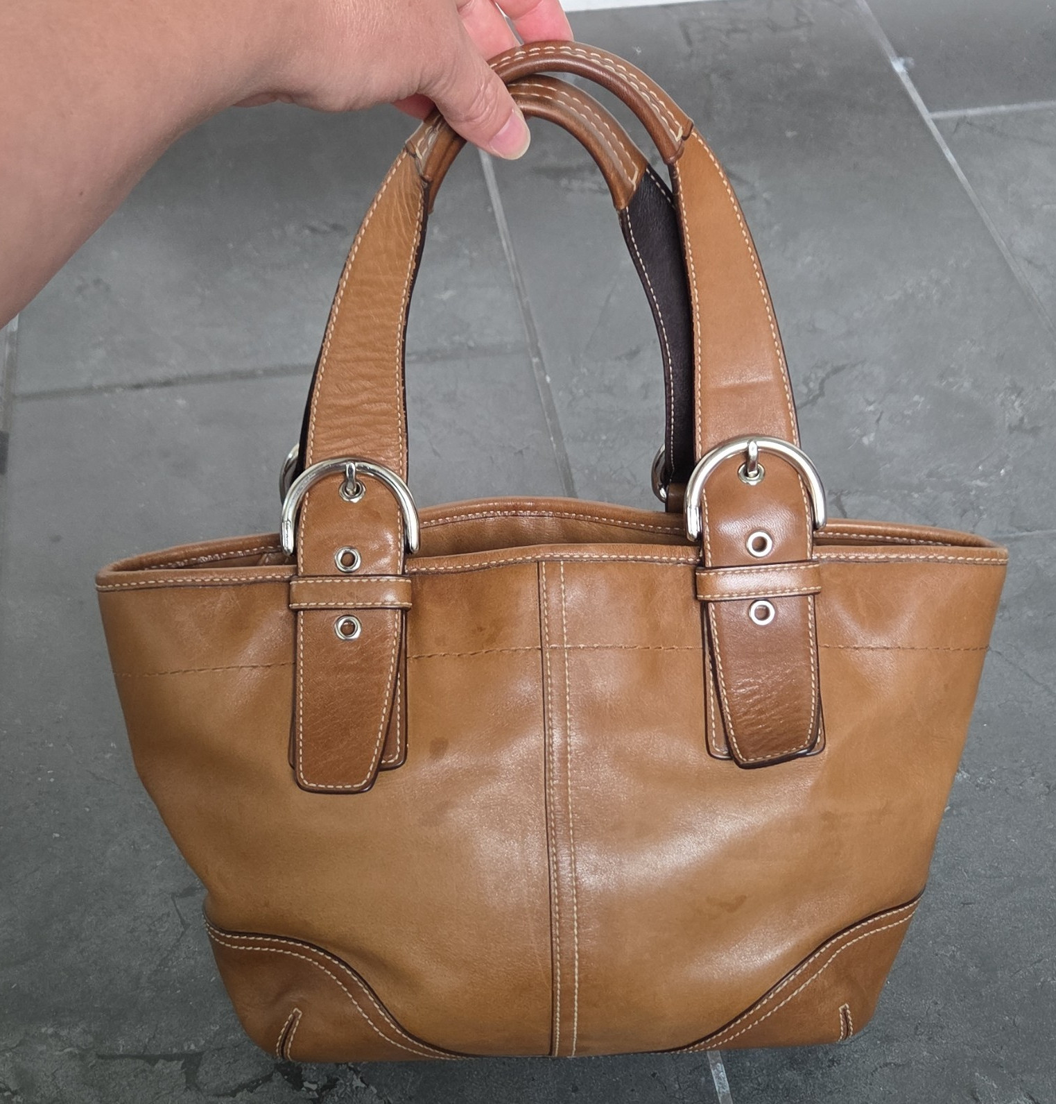 Y2K Vintage Coach Brown Soho Soft Leather Tote