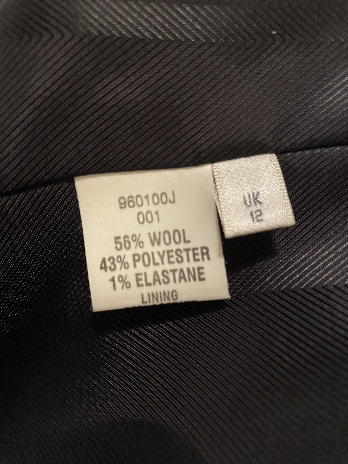 Viyella Fully Lined Black Lightweight Wool & Polyester Jacket – Size 12