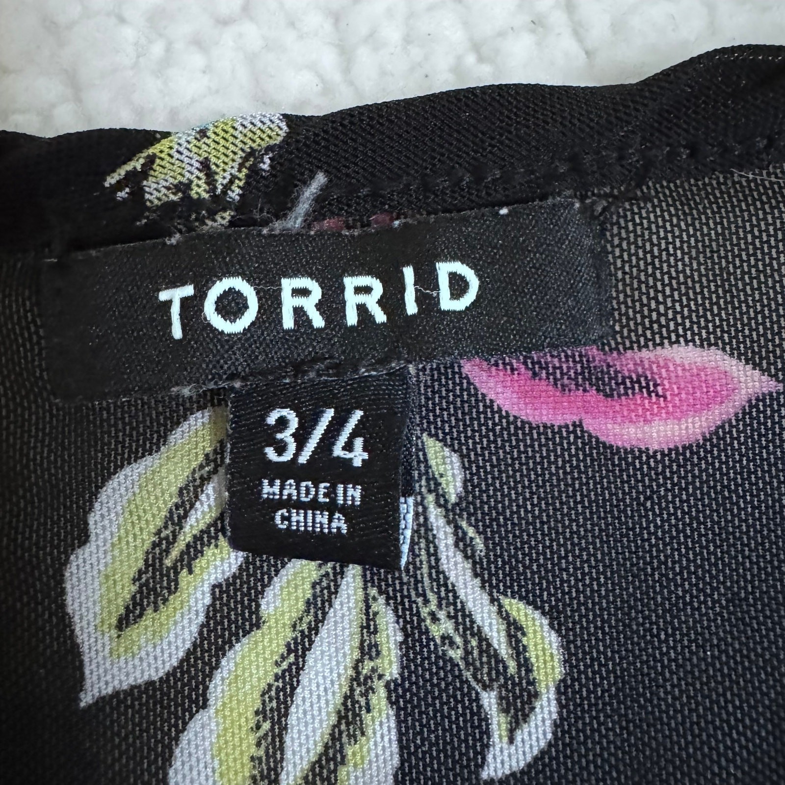 Torrid Floral Mesh Maxi Kimono Cover Up Black Pink Size 3/4 Plus Size Boho 59″