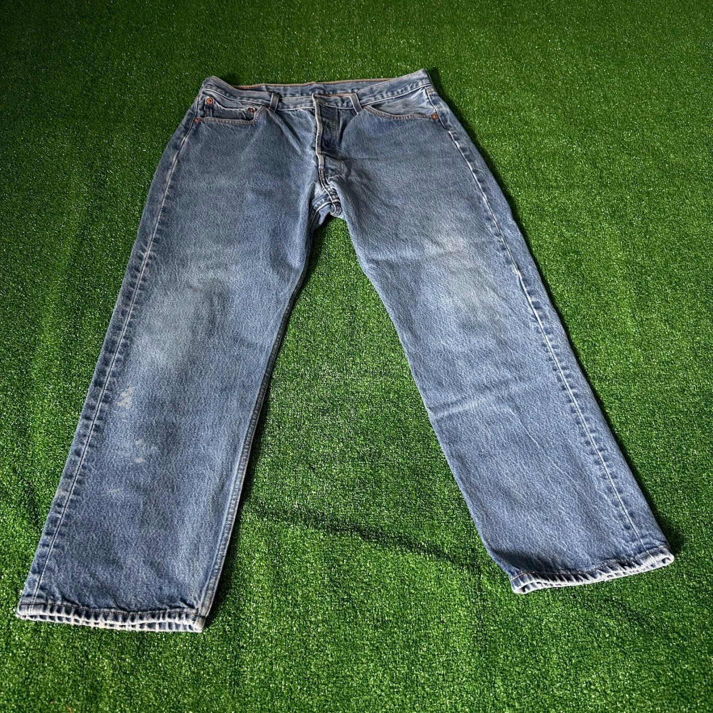Vintage 2001 Levi’s 501XX Shrink To Fit STF Rigid Denim Jeans 36×30 Button Fly