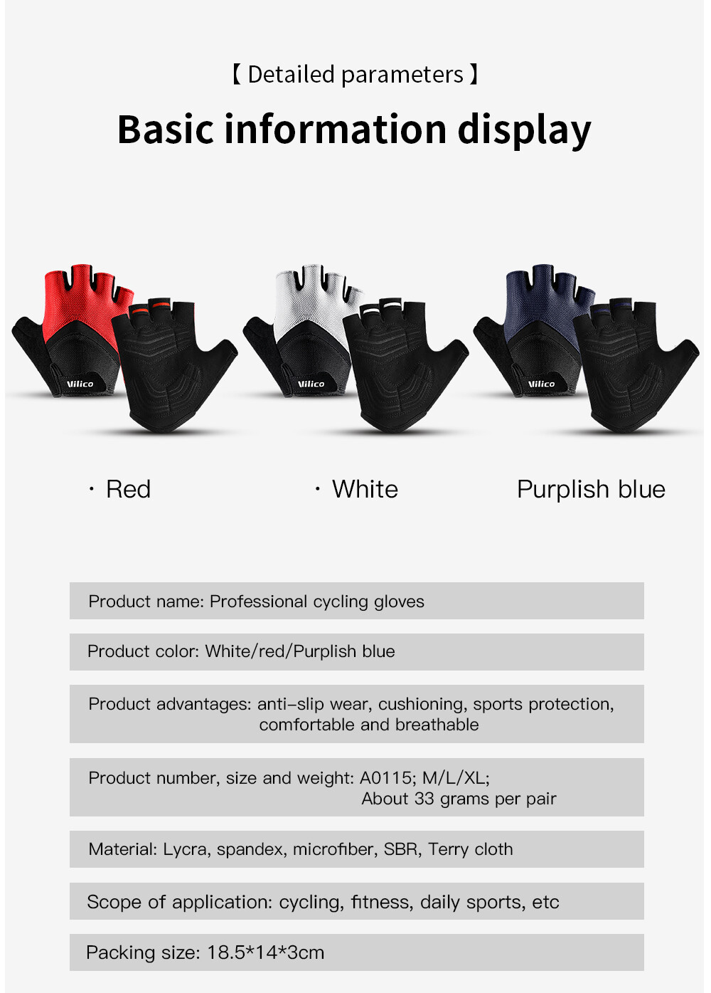 Half Finger Cycling Gloves Outdoor Sports Racing Gloves Pad Breathable Driving