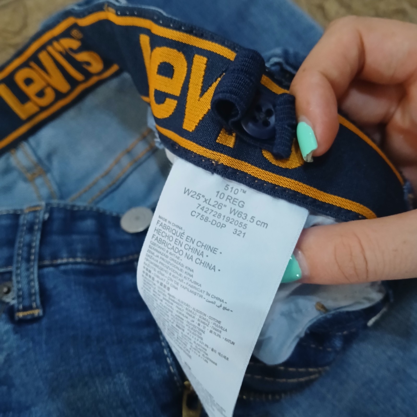 Levi’s 510 25×26 (10 Reg ) Slim Fit Zip Fly & Button Closure Denim Jeans Casual