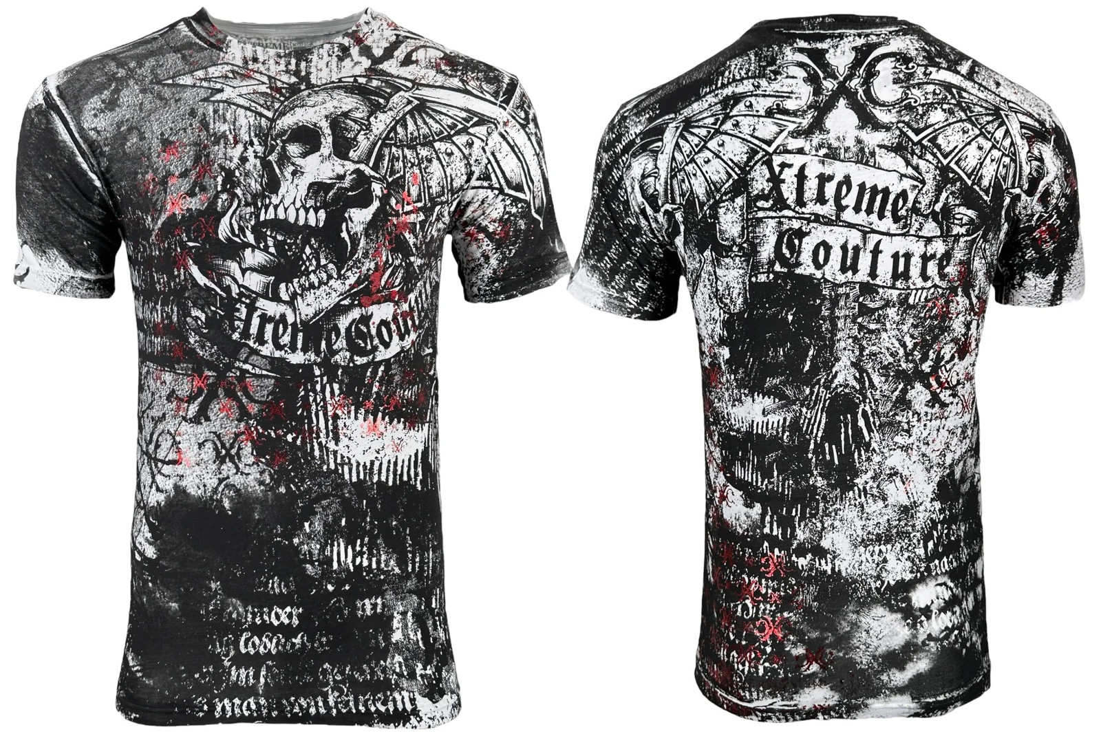 Xtreme Couture By Affliction Men’s T-shirt Combatant Skull Biker S-5XL