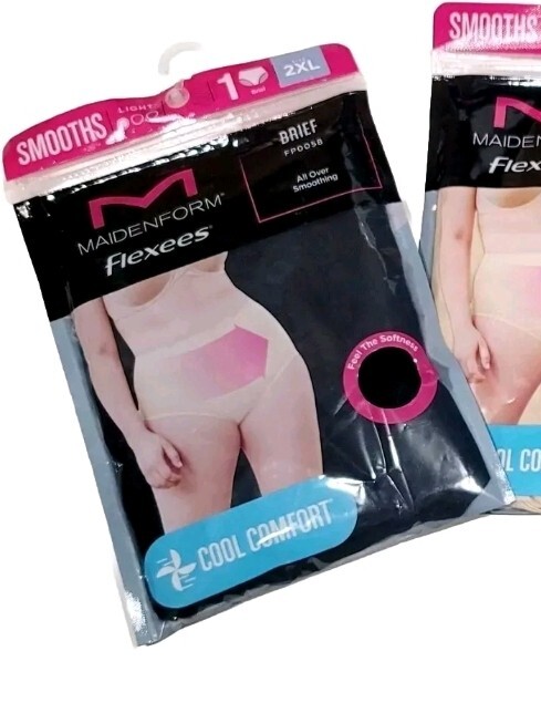 Maidenform FLEXEES Shapewear Brief FP0058 Black Beige DISCONTINUED Women’s S-3XL