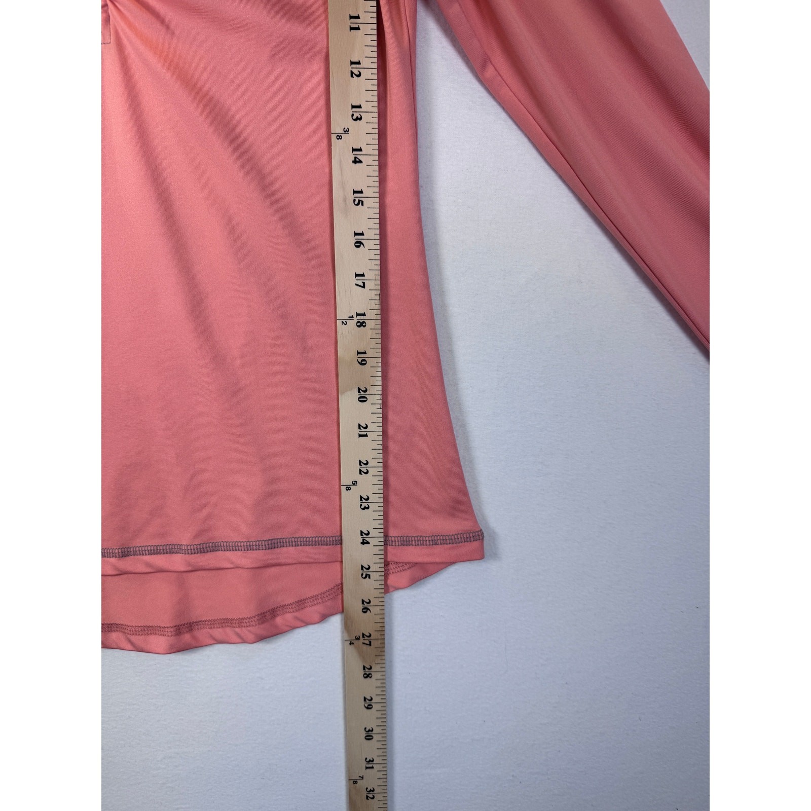 Harley Davidson Women’s M Peach Half Zip Long Sleeve Thumbhole Top Michigan City