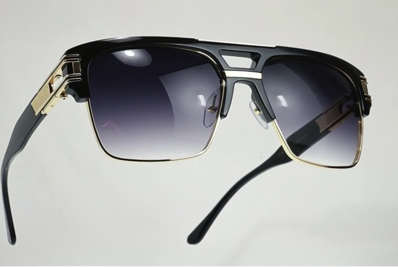 Designer Men Sunglasses Fashion Square Gold Hip Hop Model new Style 2023 Shades