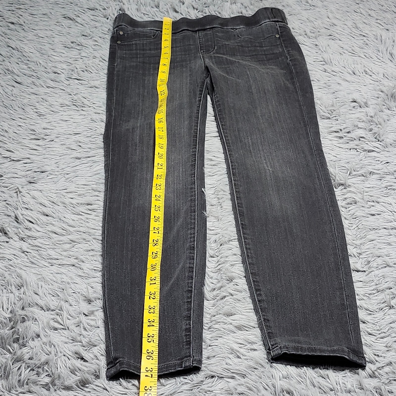 Liverpool The Skinny Pull On Jean Sz 4 / 27 Meteorite Gray Stretch Jegging Jeans