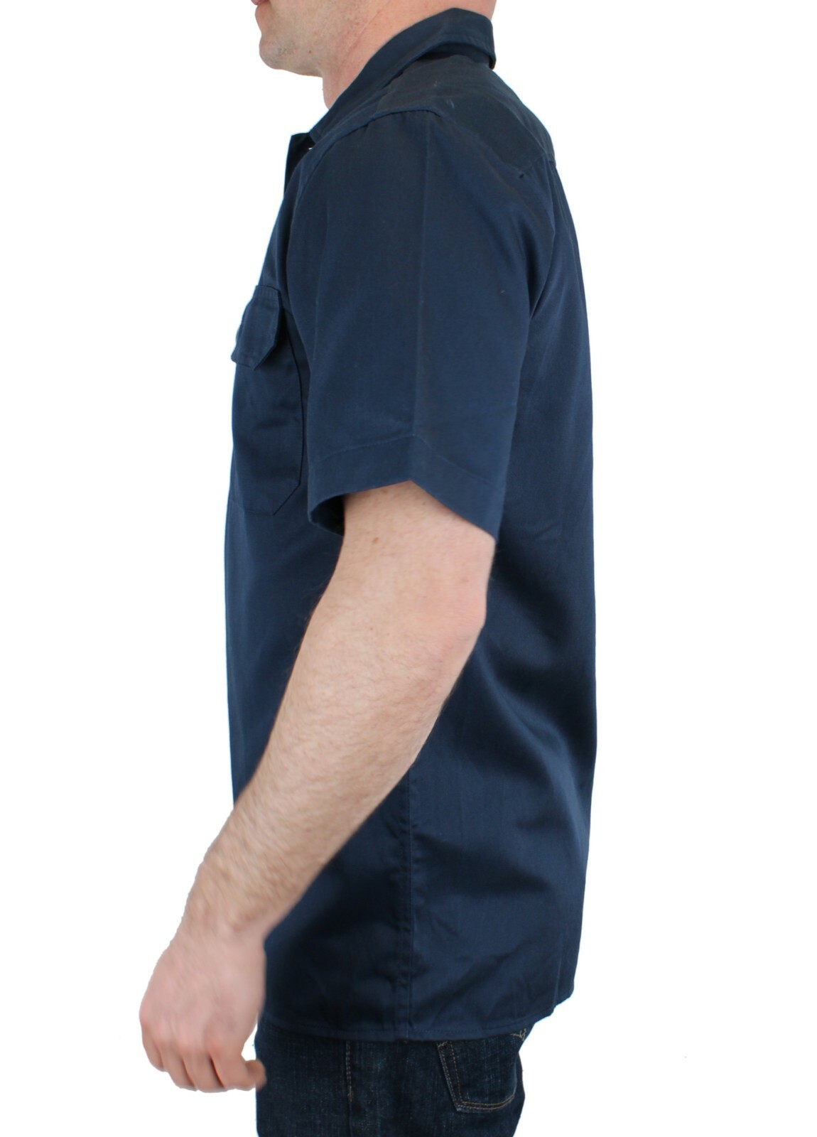 Dickie’s Men’s Work Shirts, Cotton Blend Short-Sleeved Shirts, Front Pockets